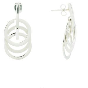 Teocalli NWT Sterling Silver Multi Ring Earrings